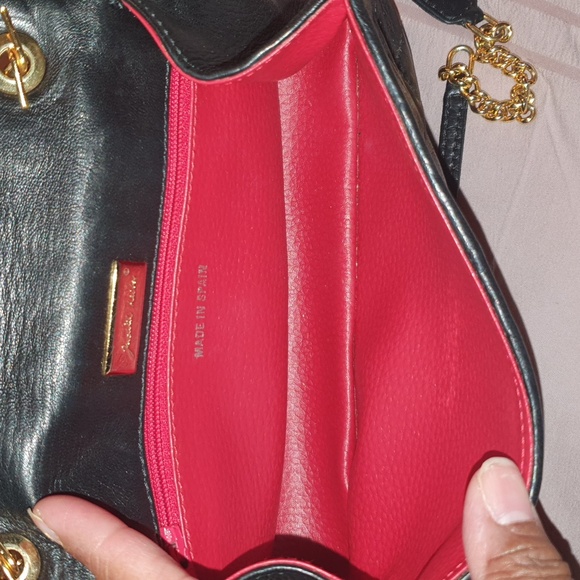 Judith Leiber Black Leather Quilted Mini Bag - Picture 7 of 14